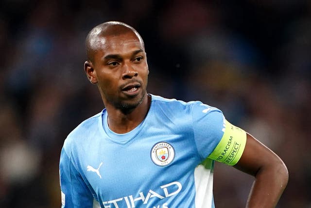 <p>Fernandinho has his sights on a glorious end to his Manchester City career</p>