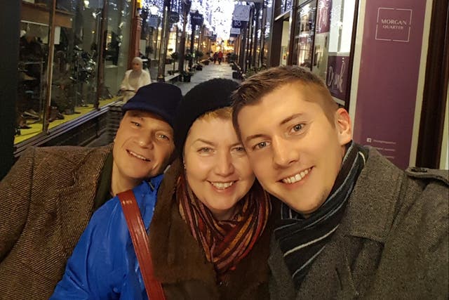 <p>Oleksandr and Tetiano Liashko, who fled their home in Ukraine, have been waiting for weeks to join their son in the east of England</p>