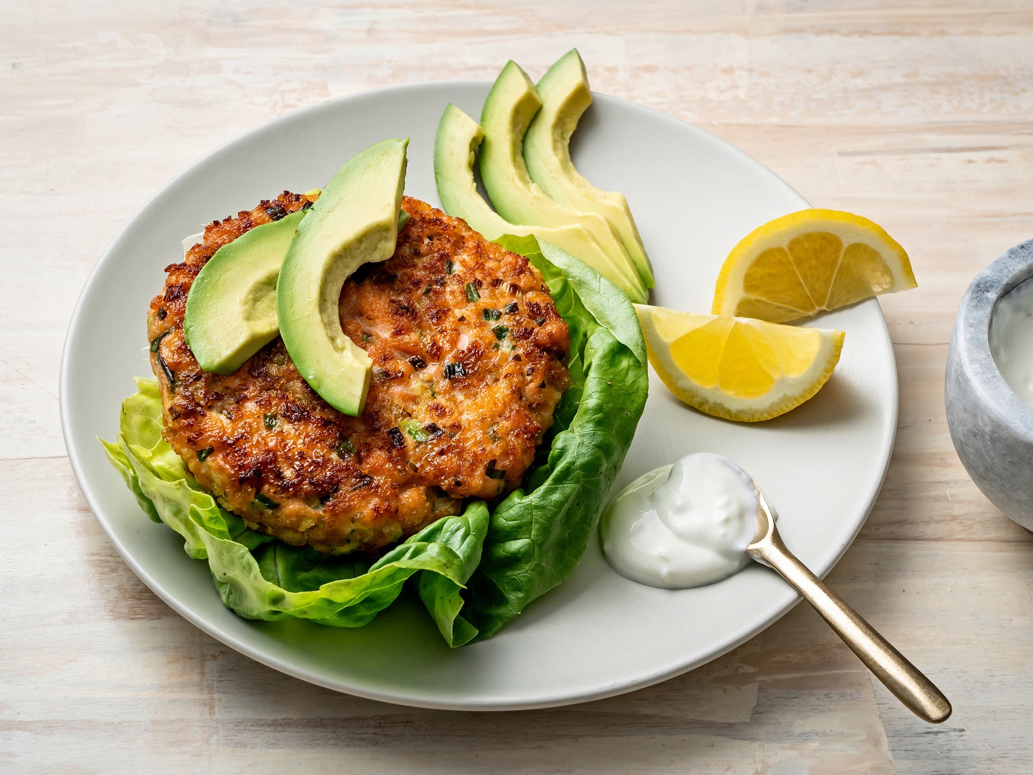 Aioli with a whisper of wasabi powder gives these fishcakes a welcome kick