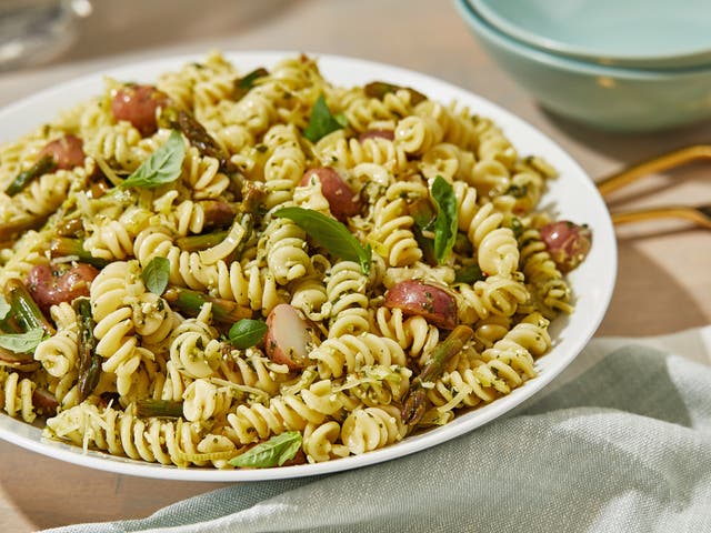 <p>Carb-on-carb action: The recipe includes the addition of baby potatoes along with pasta, which you boil simultaneously</p>