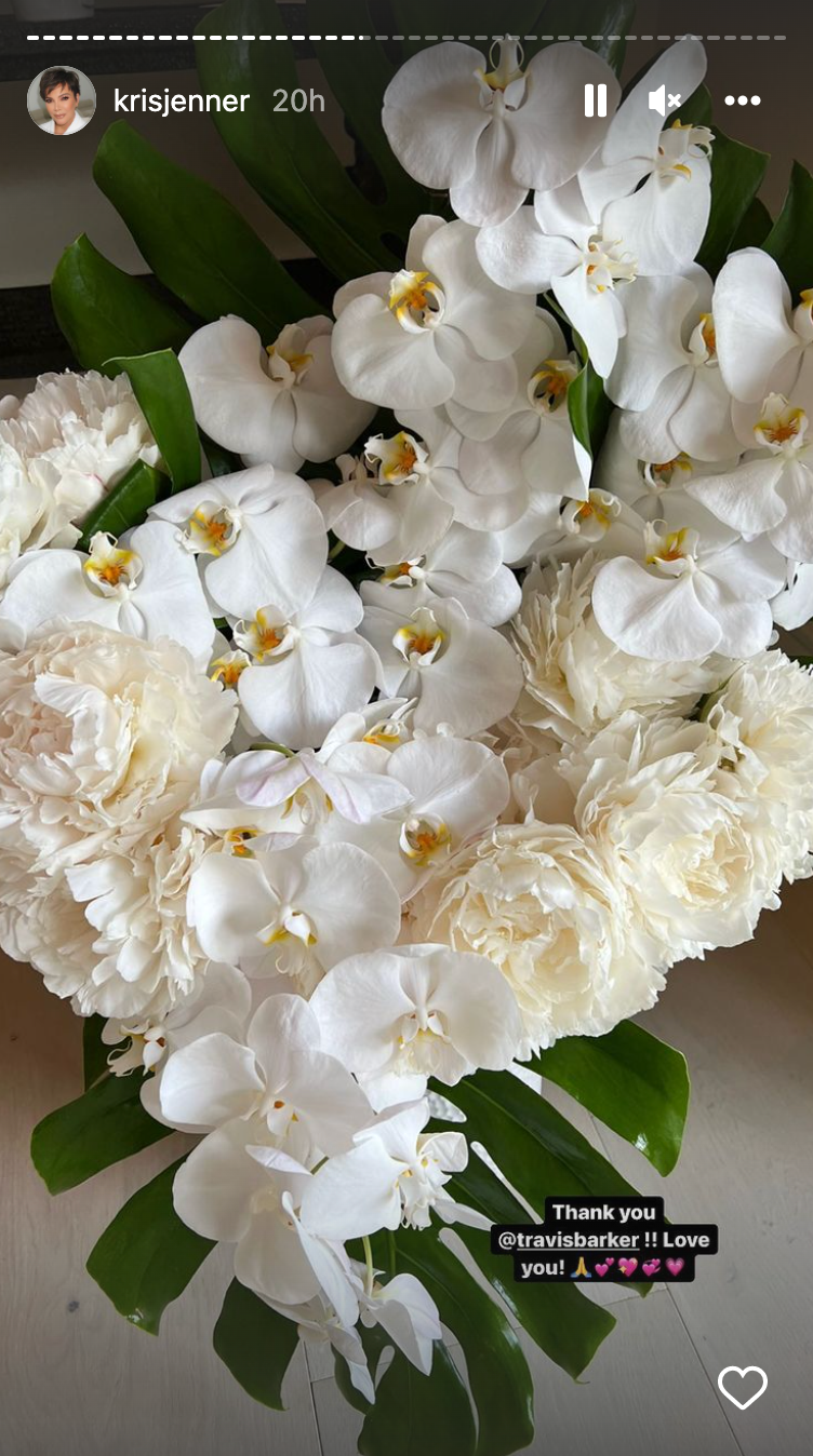 Travis Barker sends Kris Jenner flowers for Mother’s Day