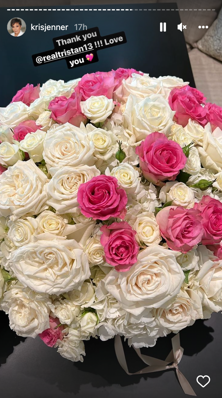 Tristan Thompson gifts Kris Jenner roses for Mother’s Day