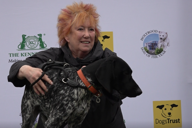 Christine Grahame with her winning dog Mabel (Dan Barker/PA)