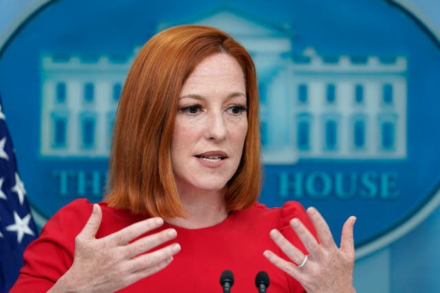 <p>White House press secretary Jen Psaki speaks during the daily briefing at the White House in Washington, Wednesday, May 4, 2022. (AP Photo/Susan Walsh)</p>