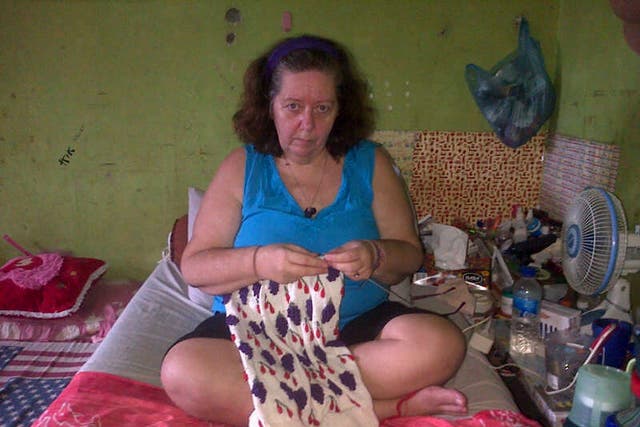 <p>Sandiford knits in her cell at Kerobokan - file photo </p>