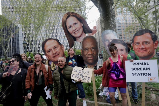 <p>Pro-choice demonstrators in New York City</p>