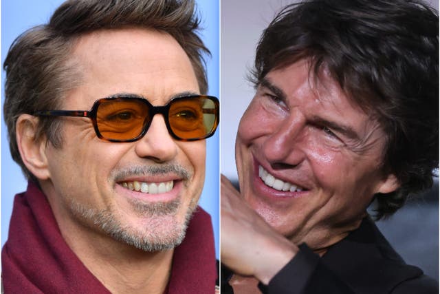 <p>Robert Downey Jr and Tom Cruise</p>
