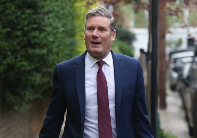 Labour leader Sir Keir Starmer leaves his north London home to attend the State Opening of Parliament (PA)