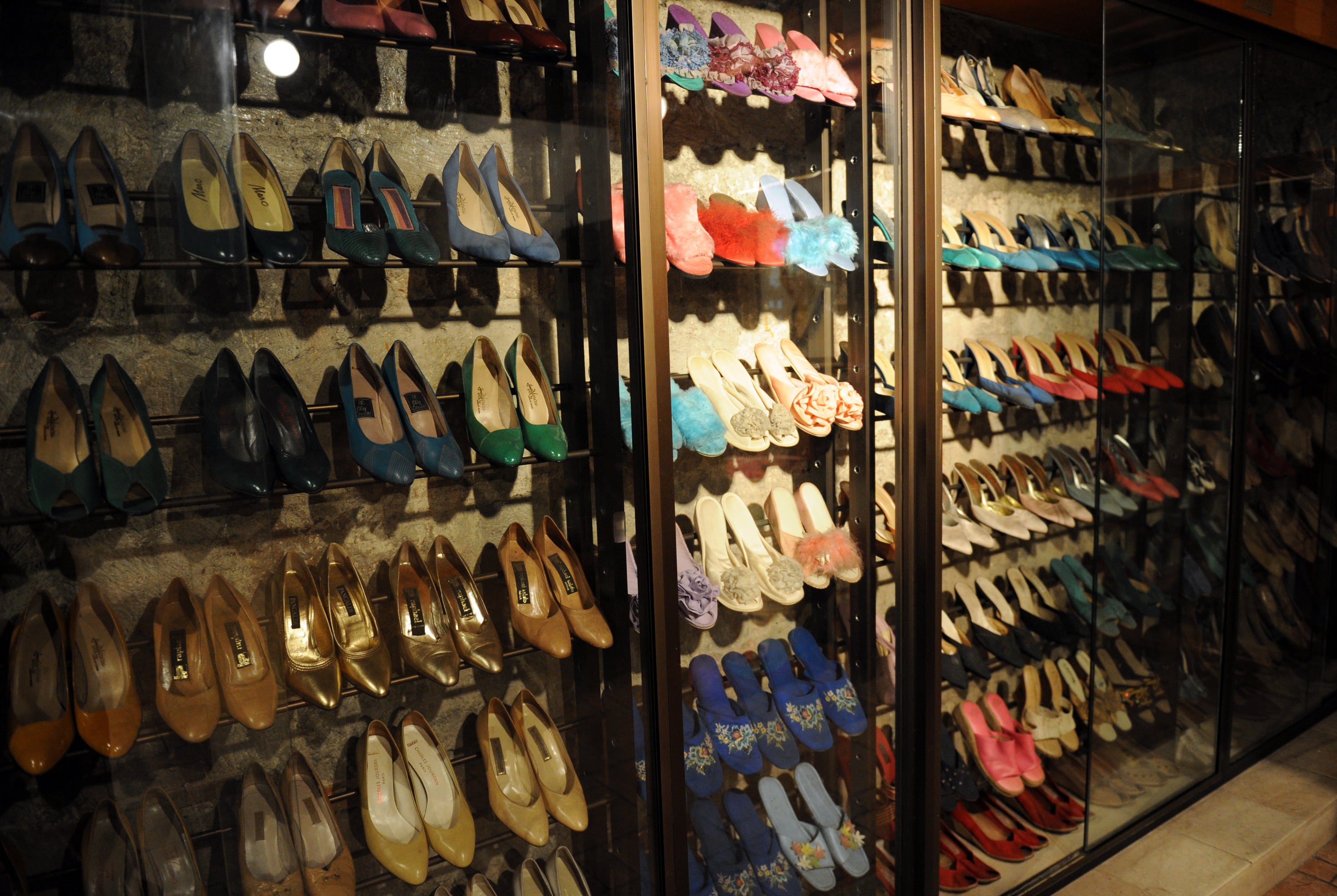 Shoes of former Philippine first lady Imelda Marcos, displayed at the Shoe Museum in Manila