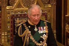 Queen’s speech – live: No detail on cost-of-living help, as Charles delivers address