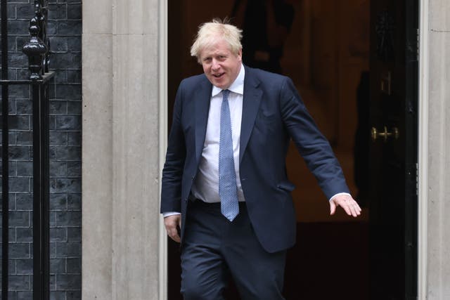Prime Minister Boris Johnson leaving Downing Street, London, ahead of the State Opening of Parliament. Picture date: Tuesday May 10, 2022.