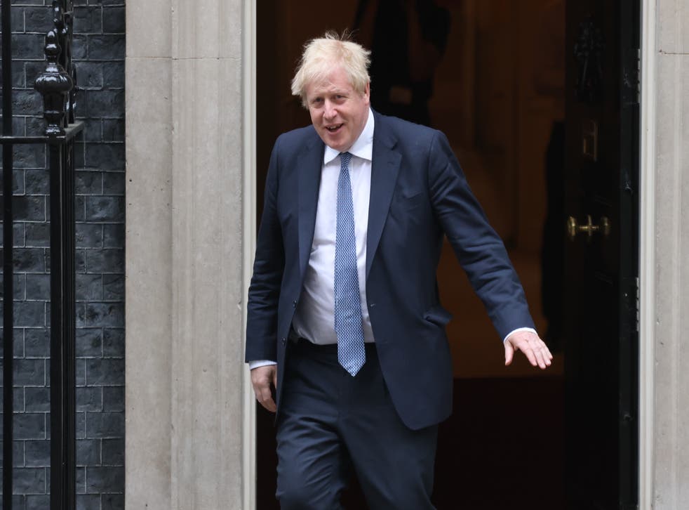 <p>Prime Minister Boris Johnson leaving Downing Street, London, ahead of the State Opening of Parliament. Picture date: Tuesday May 10, 2022.</p>