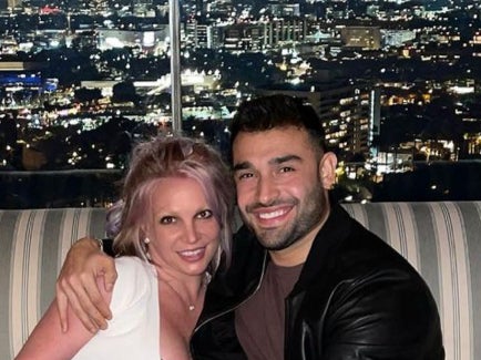 Britney Spears with her husband Sam Asghari