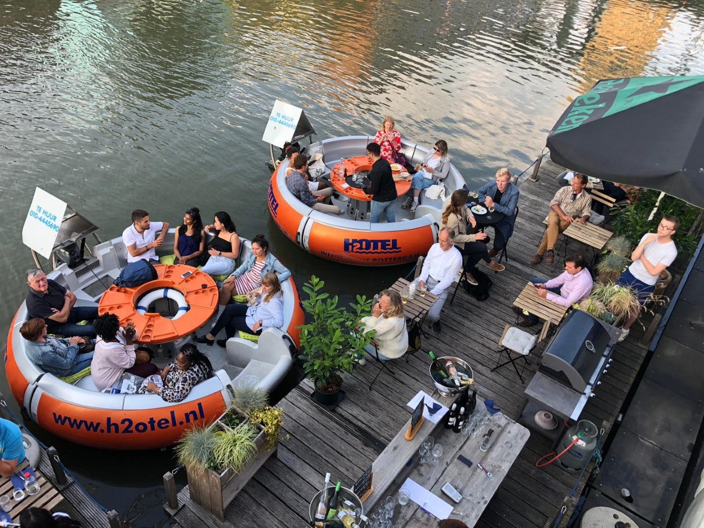 Bag a floating bar, available for hire at H2OTEL