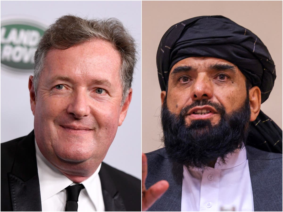 Piers Morgan promotes &lsquo;unmissable&rsquo; interview with Taliban spokesman Suhail Shaheen