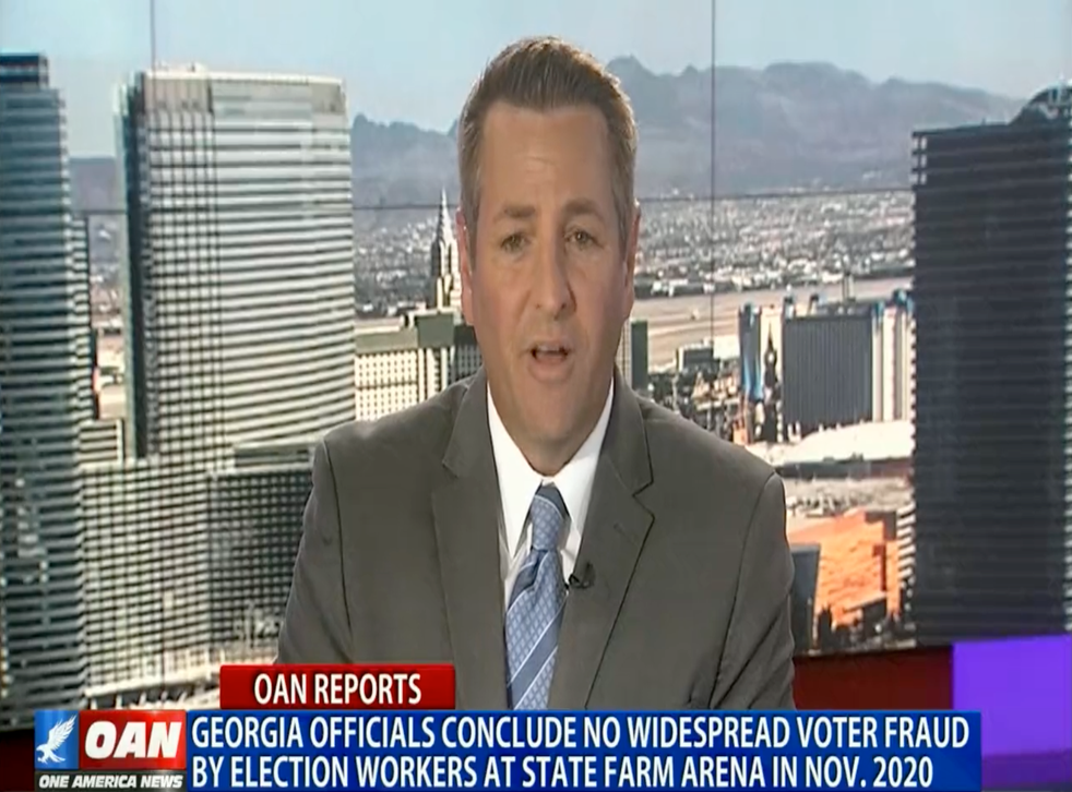 <p>OAN segment acknowledging ‘no widespread voter fraud’ in 2020 election</p>