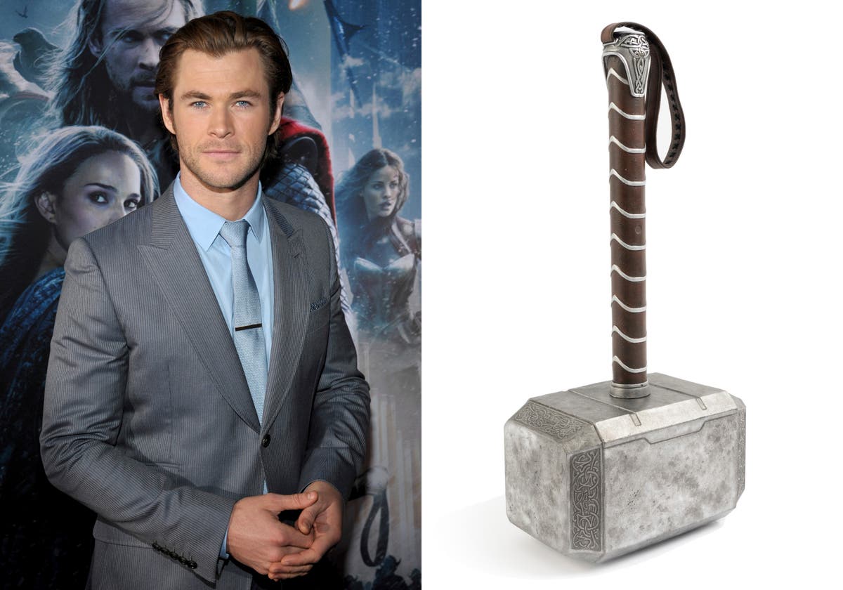 For auction: Marilyn’s dress, Thor's hammer, Cap’s shield