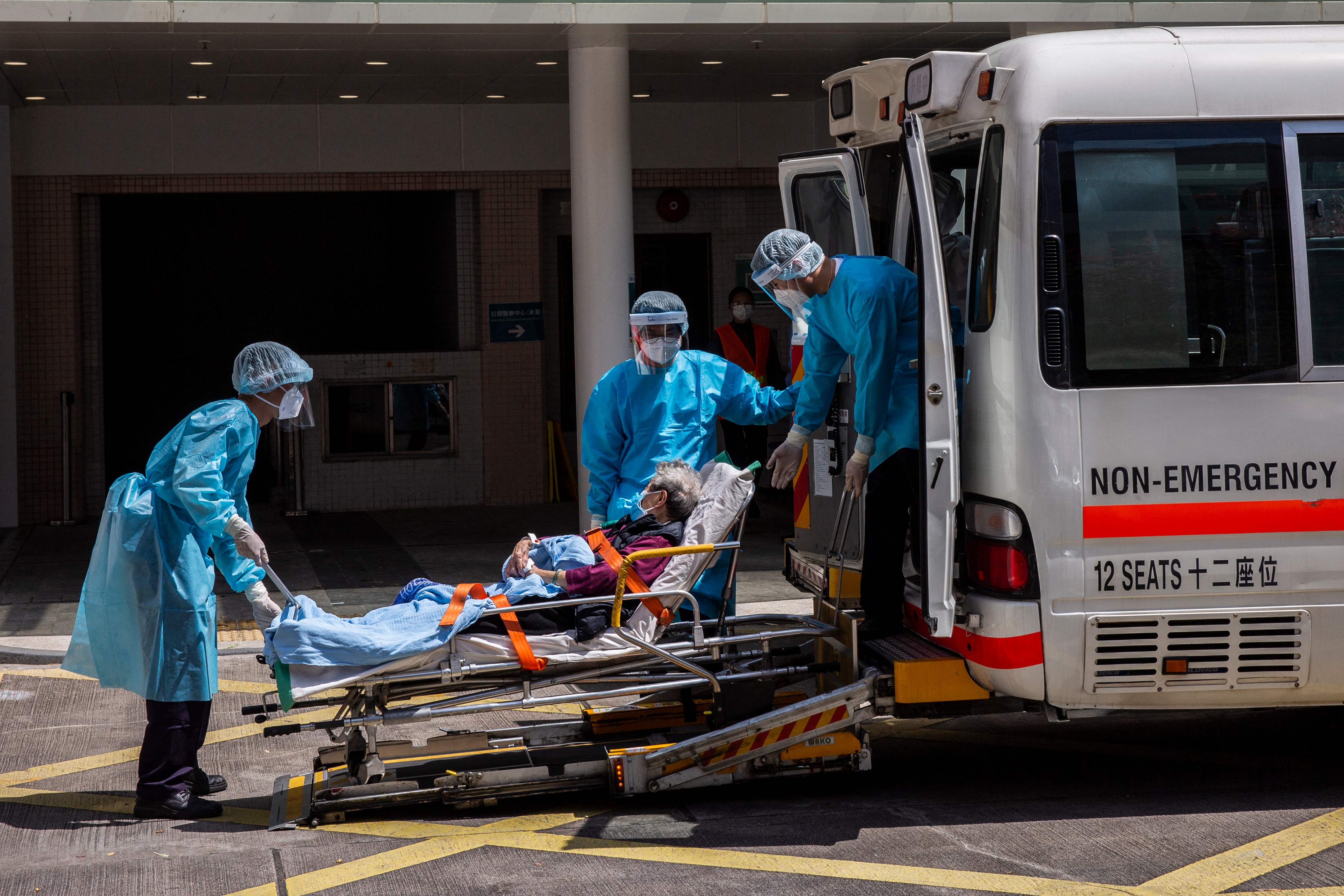 Several hospitals, including the Queen Elizabeth Hospital in Hong Kong, were set aside as solely for the treatment of Covid patients