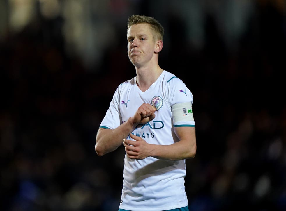 Manchester City’s Oleksandr Zinchenko has invited a Ukrainian youngster to a training session at the club (Joe Giddens/PA)