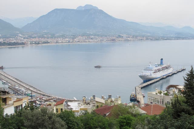 <p>Space challenge: Alanya in Turkey, with a Tui cruise ship in port</p>