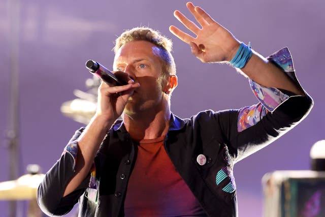 <p>Coldplay frontman Chris Martin performing at the 8th annual We Can Survive concert back in October</p>