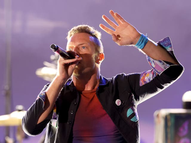 <p>Coldplay frontman Chris Martin performing at the 8th annual We Can Survive concert back in October</p>