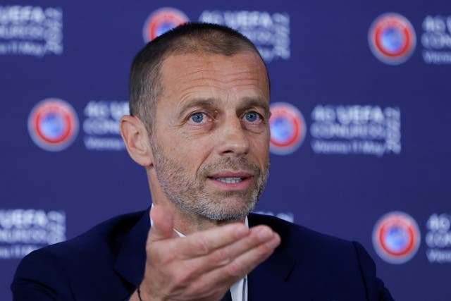 <p>Aleksander Ceferin was pointed in his remarks surrounding European football </p>