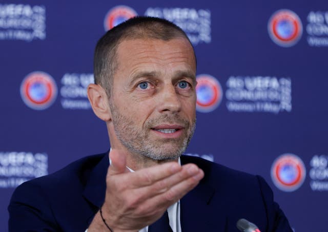 <p>Aleksander Ceferin was pointed in his remarks surrounding European football </p>