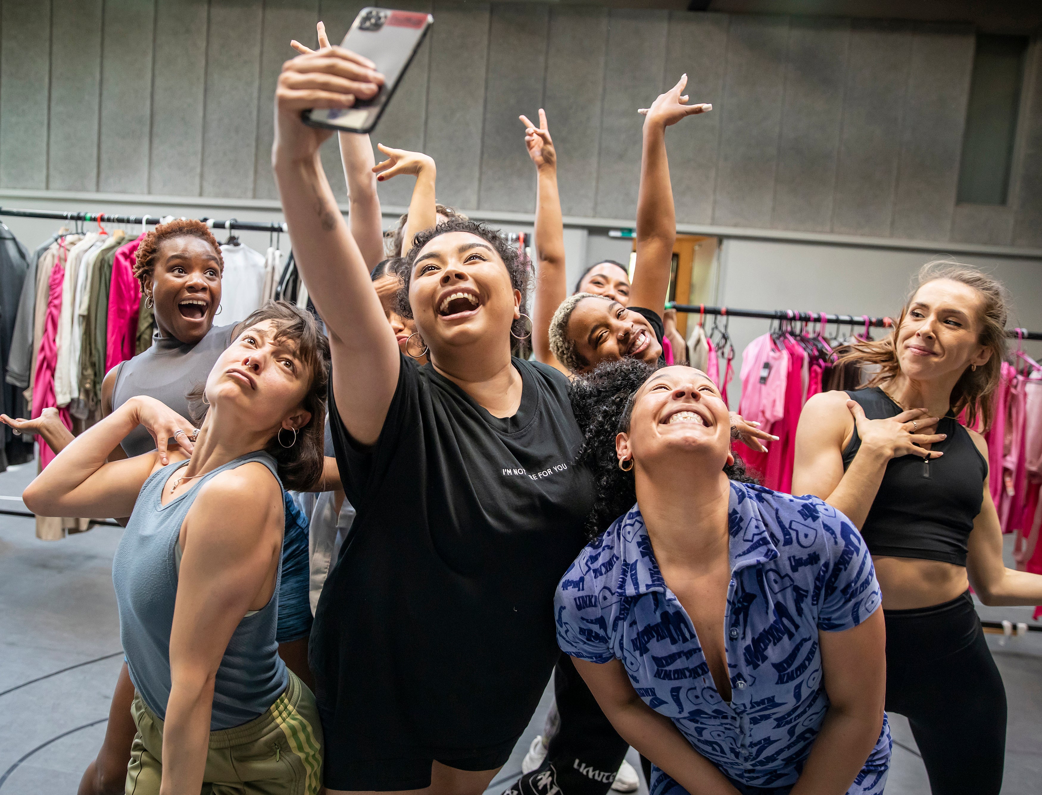 The cast in rehearsals