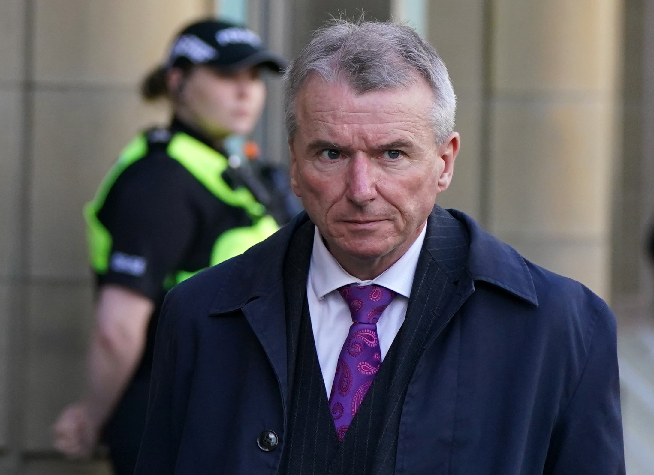 Brian McConnachie QC is representing retired policeman Alan Paton, who was one of the officers involved in restraining Sheku Bayoh the day he died (Andrew Milligan/PA)