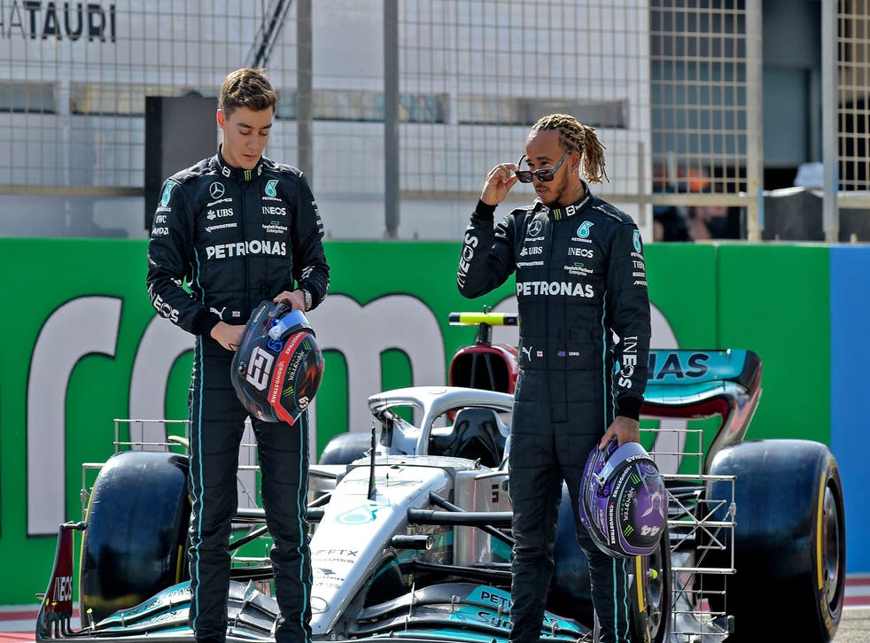<p>George Russell is pushing Lewis Hamilton in 2022</p>