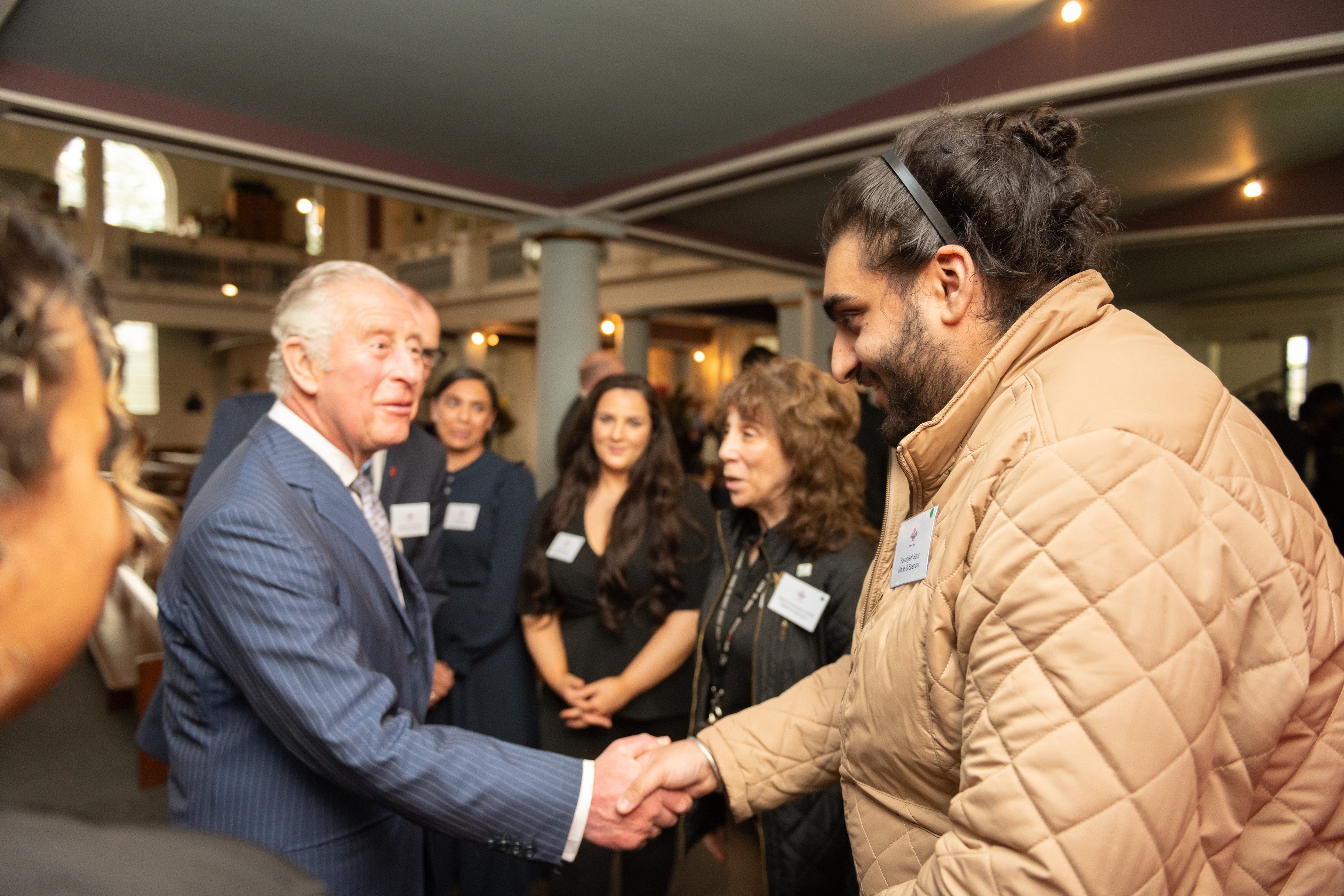 The Prince of Wales meeting Pav Soor (The Prince’s Trust/PA)