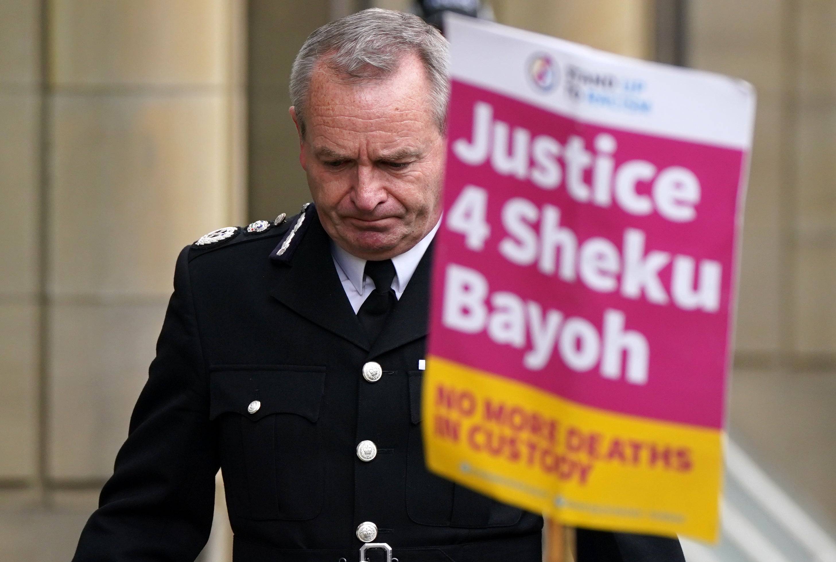Iain Livingstone’s QC has given an opening statement to the public inquiry into the death of Sheku Bayoh (Andrew Milligan/PA)