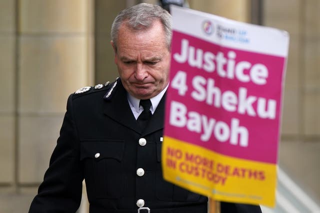 Iain Livingstone’s QC has given an opening statement to the public inquiry into the death of Sheku Bayoh (Andrew Milligan/PA)