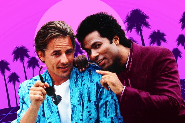 <p>Don Johnson (left) and Philip Michael Thomas, as James ‘Sonny’ Crockett and Ricardo Tubbs </p>