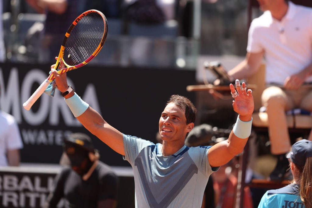 Rafael Nadal bounced back from his Madrid Open defeat to Carlos Alcarez to get the better of John Isner in straight sets at the Italian Open
