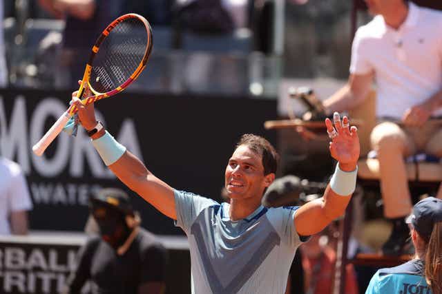 <p>Rafael Nadal bounced back from his Madrid Open defeat to Carlos Alcarez to get the better of John Isner in straight sets at the Italian Open </p>
