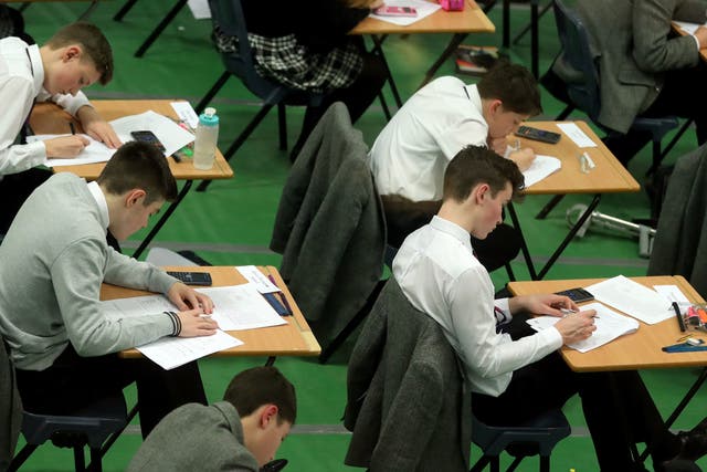 A survey by the Association of School and College Leaders found that nearly 80% of schools and colleges had more requests than pre-pandemic for pupils to take their exams in separate rooms away from the exam hall because of anxiety and stress (Gareth Fuller/PA)