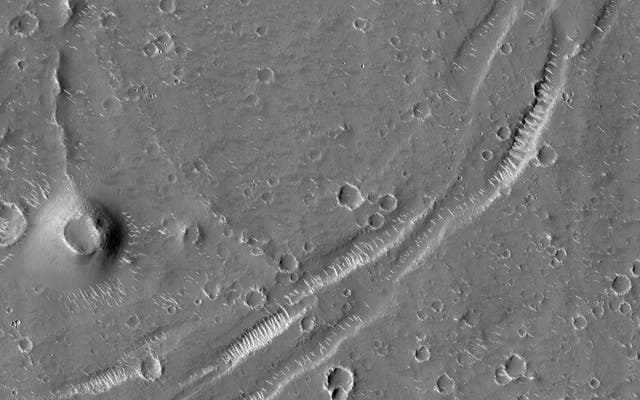 <p>Utopia Planitia region on Mars as imaged by Mars Reconnaissance Orbiter</p>
