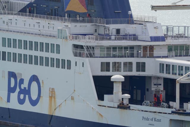 A P&O Ferries vessel detained for six weeks was found to have a record number of deficiencies, according to new analysis (Gareth Fuller/PA)