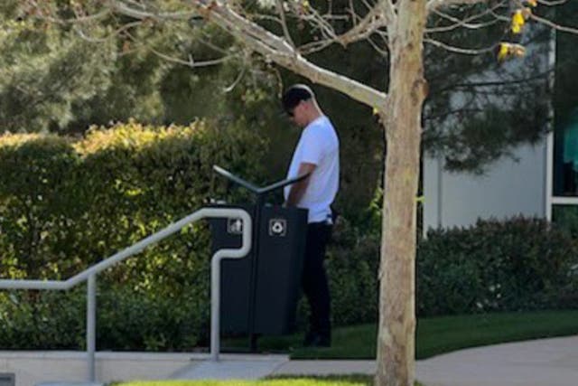 <p>Nate Diaz urinates outside UFC headquarters as his contract dispute continues </p>
