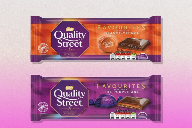 <p>The new Quality Street chocolate bars</p>