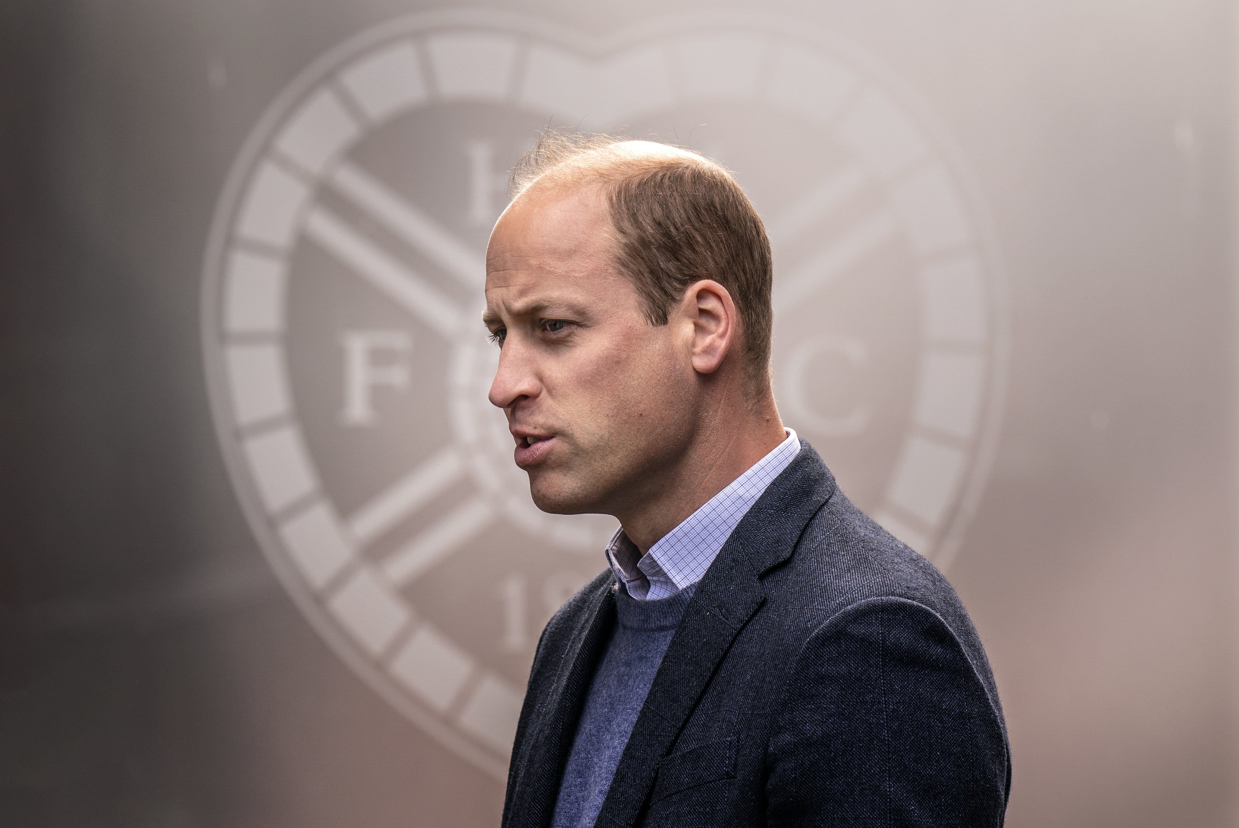 The Duke of Cambridge at Heart of Midlothian Football Club, Edinburgh (Jane Barlow/PA)