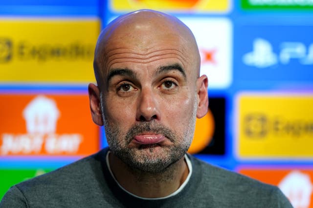 Pep Guardiola has a number of injuries to contend with (Martin Rickett/PA)