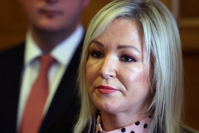 Sinn Fein Stormont leader Michelle O’Neill has urged the DUP to form a new government on Friday (PA)