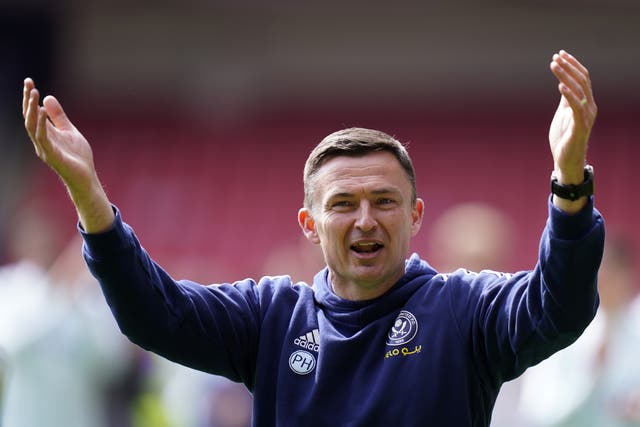 Sheffield United manager Paul Heckingbottom has urged his players to seize their chance against Fulham (Danny Lawson/PA).