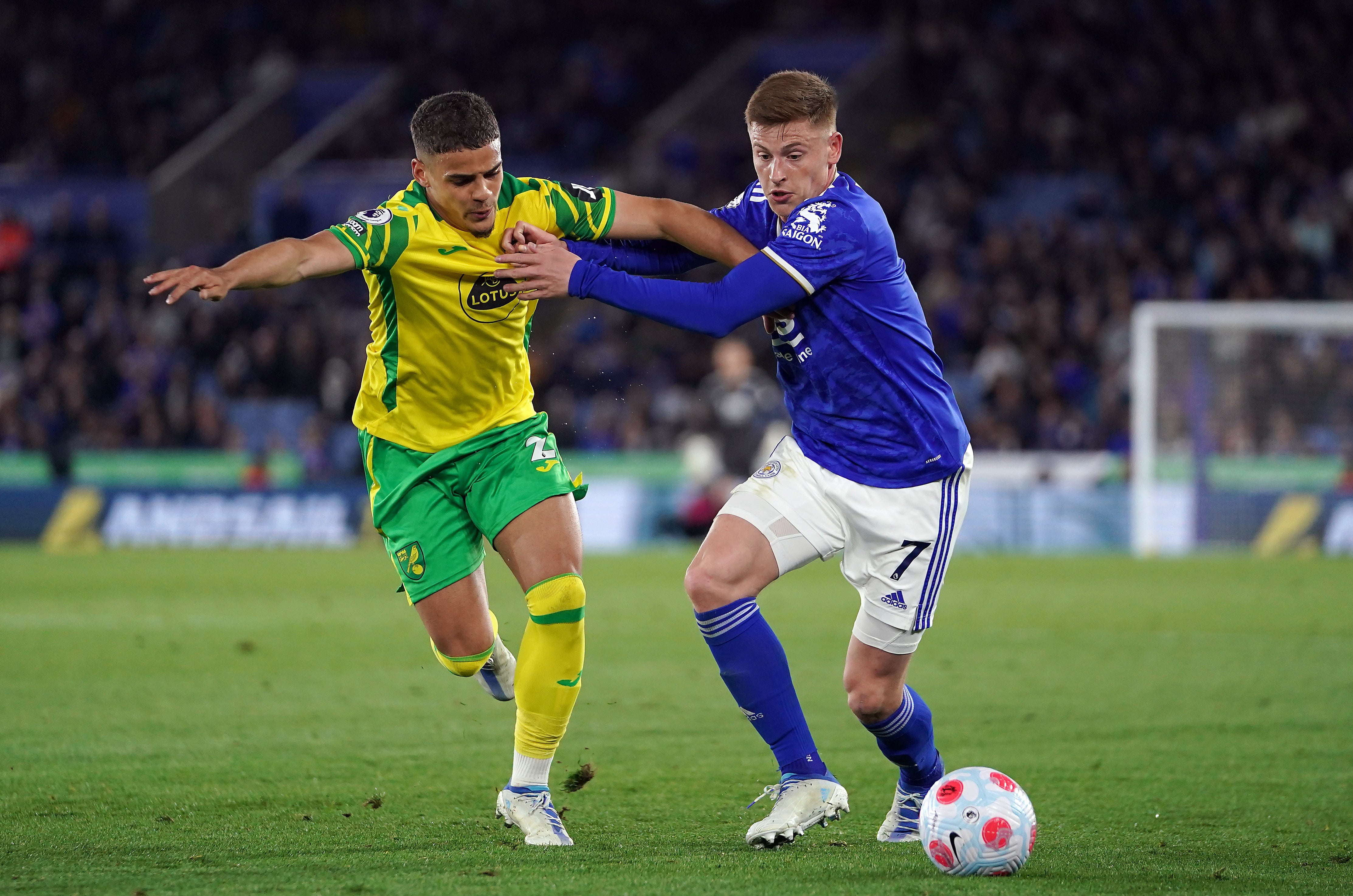 Harvey Barnes (right) says Leicester were confident their winless run would come to an end (Zac Goodwin/PA)