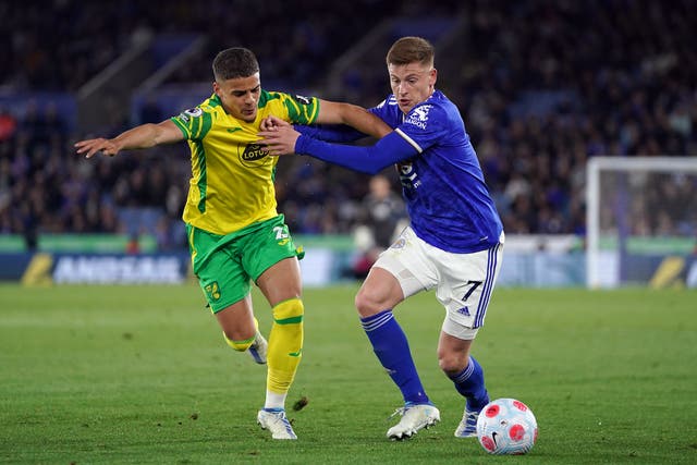 Harvey Barnes (right) says Leicester were confident their winless run would come to an end (Zac Goodwin/PA)