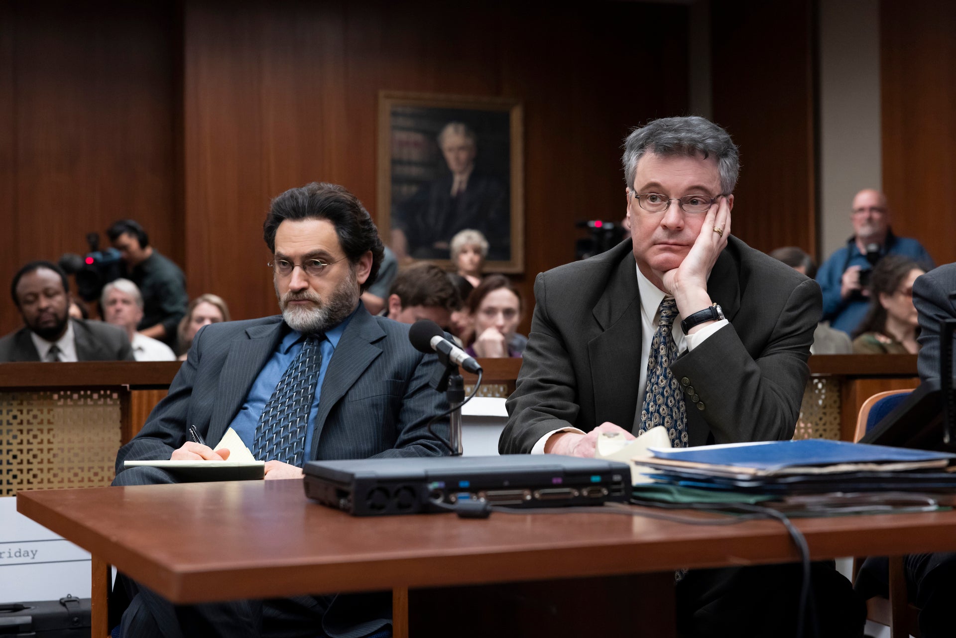 Michael Stuhlbarg and Colin Firth in ‘The Staircase’