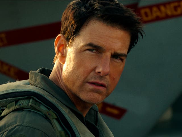 <p>Tom Cruise in ‘Top Gun: Maverick’ </p>